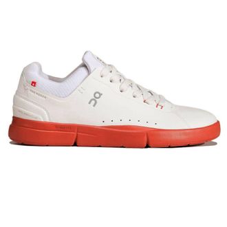On The Roger Advantage Textile Synthetic Womens Low Top Trainers - White Rust - Size:UK 3
