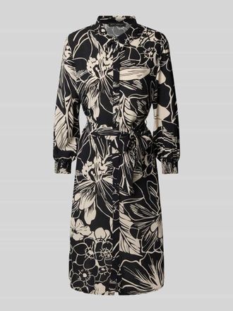 Betty Barclay Knielanges Blusenkleid aus Viskose mit Umlegekragen in Black, Gr&ouml;&szlig;e 42