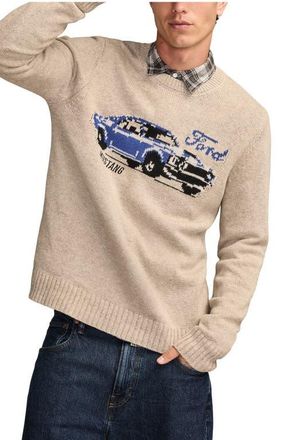 Lucky Brand Mustang Cotton Blend Sweater in Oatmeal at Nordstrom, Size Xx-Large