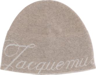 Jacquemus The Atelier Beanie - unisex - Hoeden - Beige - ONE Size - Wol - Accessoires