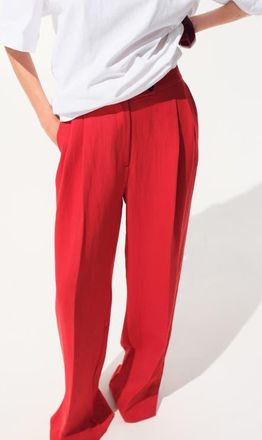 H&M Wide-leg dress pants in Bright Red at Nordstrom, Size 12