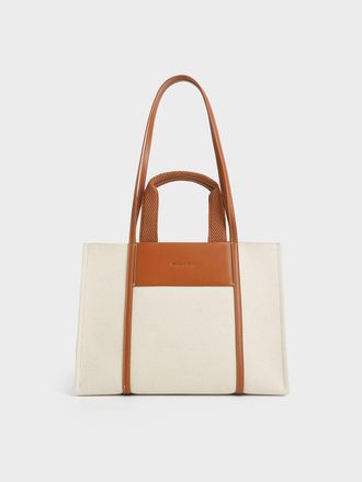 Charles & Keith Shalia Canvas Tote Bag