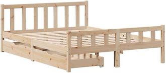 vidaXL Vidaxl - Estructura De Cama Sin Colch&oacute;n Madera Maciza De Pino 120x190 Cm