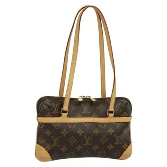 Louis Vuitton Tweedehands Canvas handtassen - Dames - Pre-owned - Bruin - Maat: ONE Size Leer