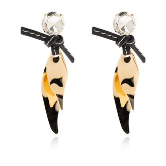 Marni Pendientes de Lat&oacute;n con Forma de Hoja - Accessories - Mujer - Amarillo - ONE SIZE