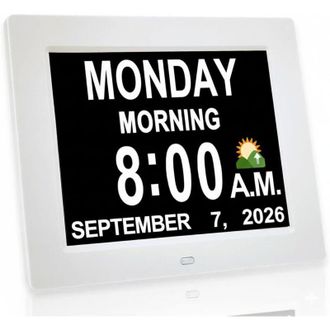 OEM Reloj Digital De Pantalla Grande Con Calendario Para Personas Mayores, Iconos De Sol Y Luna, Horario De Verano Autom&aacute;tico, Modo Nocturno Con Atenuaci&oacute;