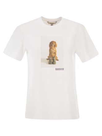 Barbour Bedale Baumwoll-T-Shirt mit Aufdruck