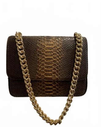 Berg&eacute; Womens Dune Chain Handbag In Bronze
