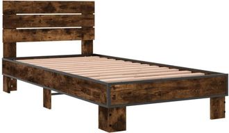vidaXL Bed Frame without Mattress Smoked Oak 90x190 cm Single vidaXL