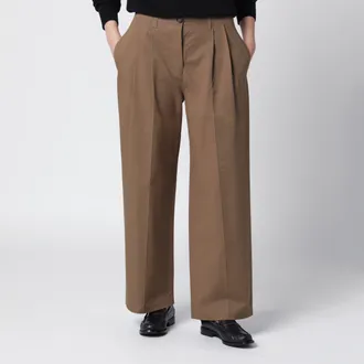 Toteme Pantalone color nocciola in cotone