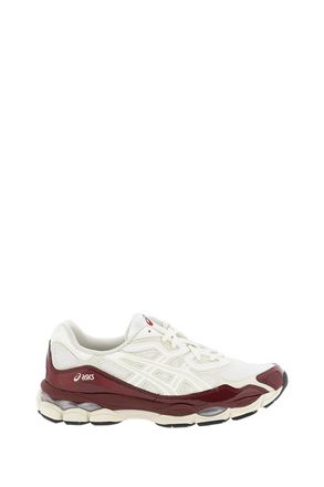 Asics Beige/Burgundy Gel-NYC Synthetic Mesh Sneakers