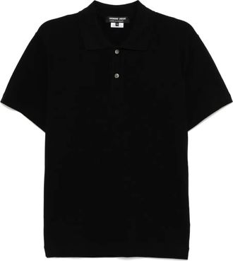 Comme Des Gar&ccedil;ons Polo in cotone con ricamo logo - Nero