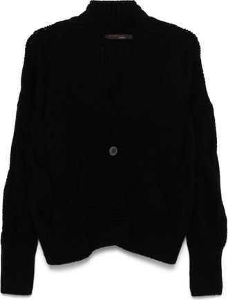 Incentive! Cashmere Cardigan in maglia a trecce - Nero
