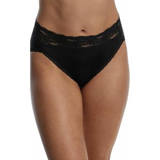 Skarlett Blue Goddess Lace Trim French Cut Brief in Black at Nordstrom, Size Small