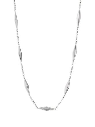 Monica Rich Kosann sapphire-embellishment necklaces - women - White Sapphire/Sterling Silver - One Size