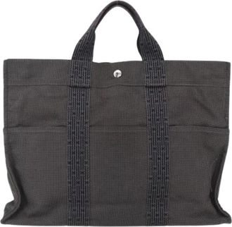 Herm&egrave;s Pre-owned Tote Bags, female, Gray, Size: ONE SIZE Pre-owned Fourre-tout Herline