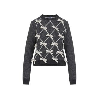 Moschino Grey Embellished Sweater