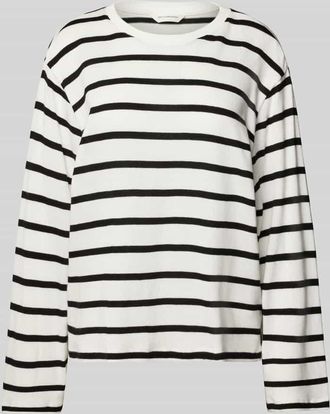 Moss Copenhagen Strickpullover mit geripptem Rundhalsausschnitt Modell Kemba in Offwhite, Größe XS/S