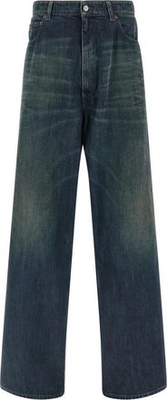 Maison Margiela Wide Straight Jeans - Heren - Regular Fit Jeans - Blauw - W32 - Katoen - Jeans