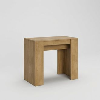 Itamoby Consola Extensible Ahorradora De Espacio En Madera Natural 90x48-204 Basic Small
