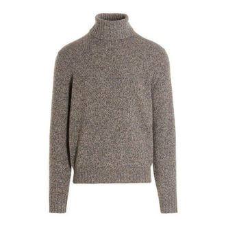 Brunello Cucinelli Grey Wool Turtleneck Sweater, Brand Size 52 (US Size 42)