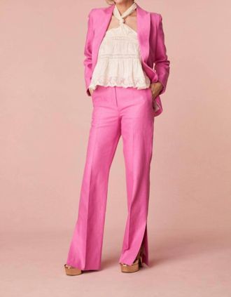 LoveShackFancy Poppet Straight Leg Tailored Pants In Meadow