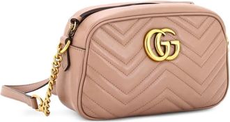 Gucci GG Marmont Shoulder Bag Matelasse Leather Small crossbody bag - Beige