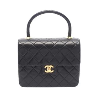 Chanel Borsa a mano Pre-owned Mini Matelass&eacute; in pelle dagnello - - Pre-owned - Donna - Nero - ONE SIZE