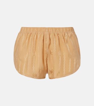 Gucci Interlocking G silk jacquard shorts