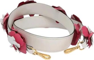 Prada Pre-owned Vintage Schouderband - Dames - Vintage Accessoires - Wit - ONE Size - Leer - Vintage