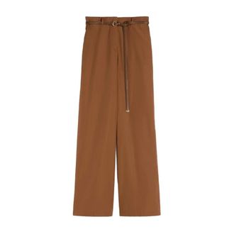 Max Mara Wide Trousers, female, Brown, Size: 2XS Farea Trousers