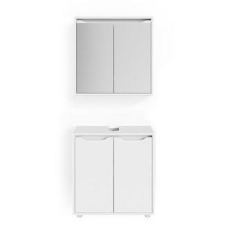 Vicco Conjunto De Muebles De Ba&ntilde;o Ruben, Blanco, 2 Piezas