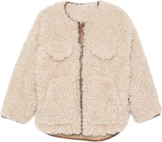 Molliolli Jack met schapenwollen look - Dames - Jassen - Beige - M - Wol - Jassen