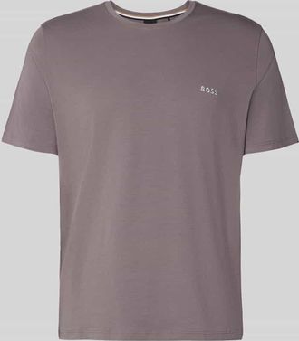 HUGO BOSS Regular Fit T-Shirt aus Baumwoll-Mix in Taupe, Gr&ouml;&szlig;e XXL