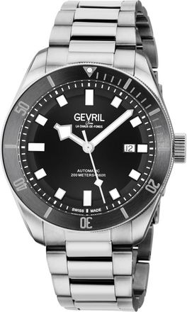 Gevril Group Yorkville Swiss Automatic Black Dial Mens Diver Watch 48600