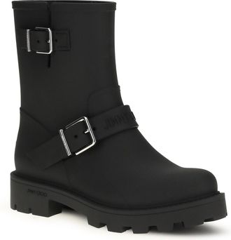 Jimmy Choo London Womens Tpu Rain Boots Black Thermoplastic Polyurethane