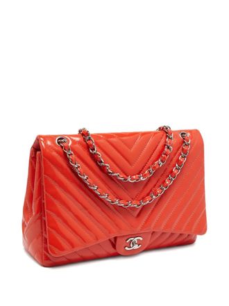 Chanel Chevron patent leather bag - Orange