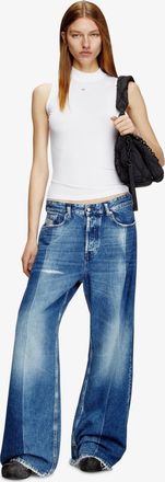 Diesel Womens Tank Top T-Mokky Stretch Viscose White T-Shirts & Jerseys