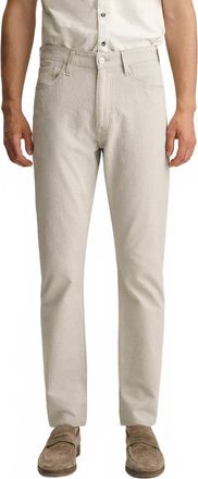 34 Heritage Courage Straight Leg Pants In Stone Seersucker