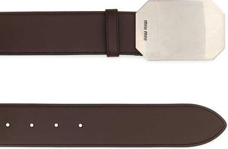Miu Miu Womens Brown Leather Belt Radica Vitello Cinture