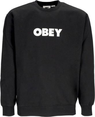 Obey Premium Fleece Crewneck Sweatshirt Zwart - Heren - Sweatshirts - Zwart - XL - Katoen - Hoodies & sweatvesten