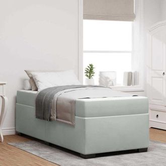 vidaXL vidaXL Struttura letto con materasso Grigio chiaro 100 x 200 cm
