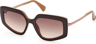 Max Mara MM0069 DESIGN7 50F Womens Sunglasses Brown Size 55
