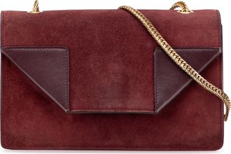 Saint Laurent Pre-owned Womens College Chain Bag - Dark Red Leather - One Size