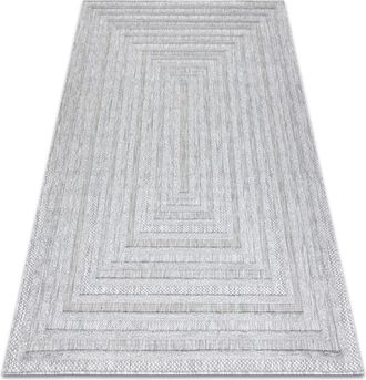 RugsX Rugsx - Carpet santo sisal 0999 geometric grey grey 180x270 cm