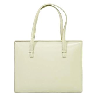 Loewe Pre-owned Handbags, female, White, Size: ONE SIZE Pre-owned Leather Handbag