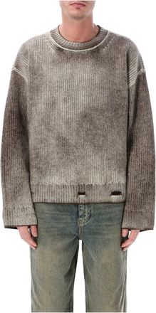 Represent Reversible Fade Out Knit - Heren - Ronde hals truien - Bruin - XL - Wol - Truien & Vesten