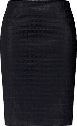 Givenchy 4G leather skirt - women - Calf Leather - 38 - Black