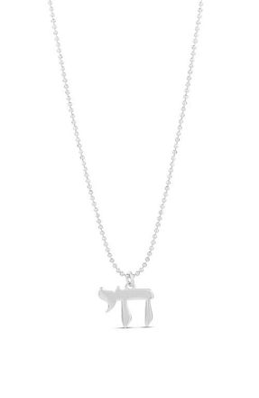 SHYMI Chai Pendant Necklace in Silver at Nordstrom, Size 16