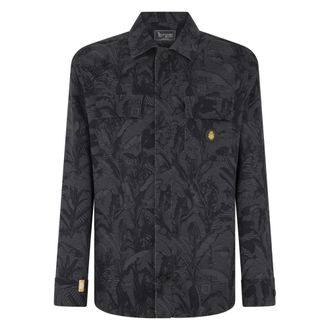 Billionaire Boys Club Canvas Overshirt Palms All-Over - male - Billionaire - Casual Shirts - Black - 2XL - Shirts